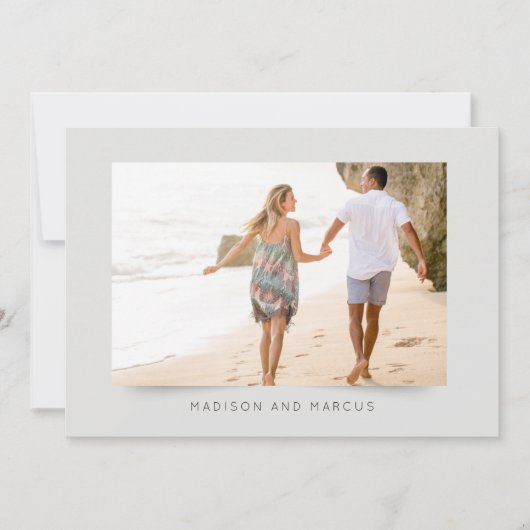 Moderne und elegante Einladung zum Hochzeitsfeiern (Vorderseite)