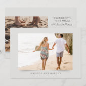 Moderne und elegante Einladung zum Hochzeitsfeiern (Vorne/Hinten)