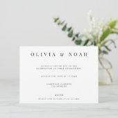 Moderne und elegante Einladung zur White Engagemen (Stehend Vorderseite)