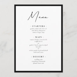 Moderne und elegante Fassung Menükarte