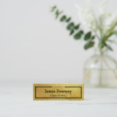 Moderne und elegante Graduate Gold Name Card Mini Visitenkarte (Stehend Vorderseite)