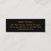 Moderne und elegante Graduate Gold Name Card Mini Visitenkarte (Rückseite)