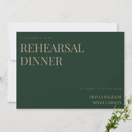 Moderne und elegante Green Probe Dinner Card Dankeskarte