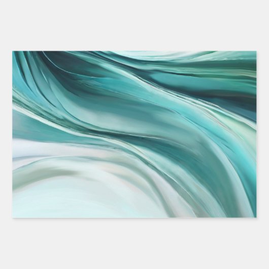 Moderne und elegante Grün- Geschenkpapier Set (Vorderseite 2)