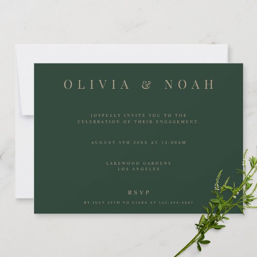 Moderne und elegante "Grüne Engagement" - Einladun Einladung