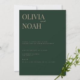 Moderne und elegante "Grüne Engagement" - Einladun Einladung