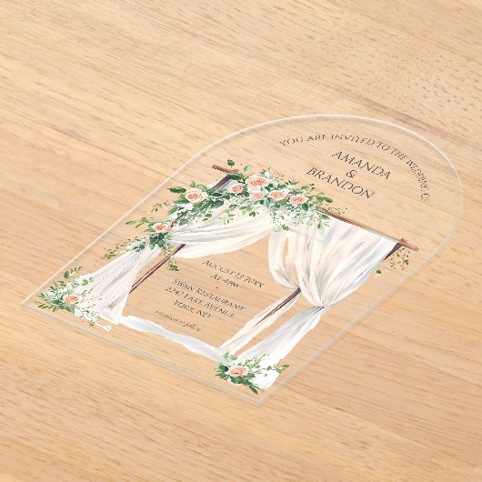 Moderne und elegante Hochzeit Acryleinladungen (Ablage )