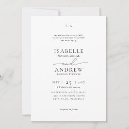 Moderne und elegante Hochzeit Einladung