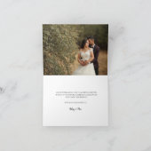 Moderne und elegante Hochzeit mit Kalligraphie Dan Dankeskarte (Innenseite)