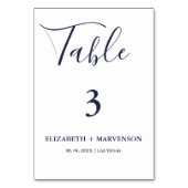 Moderne und elegante Hochzeit Tischnummer (Rückseite)