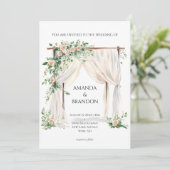 Moderne und elegante Hochzeitseinladung Einladung (Stehend Vorderseite)