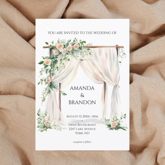 Moderne und elegante Hochzeitseinladung Einladung