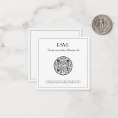 Moderne und elegante Hochzeitsfeiern - Große UAWG Mitteilungskarte (Vorderseite/Rückseite Beispiel)