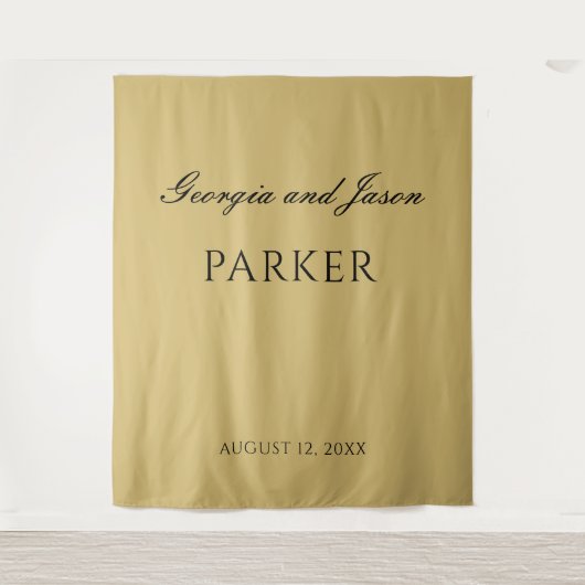 Moderne und elegante Hochzeitskulisse Wandteppich (Vorderseite)