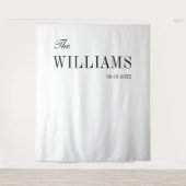 Moderne und elegante Hochzeitskulisse Wandteppich (Vorderseite)