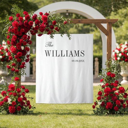 Moderne und elegante Hochzeitskulisse Wandteppich