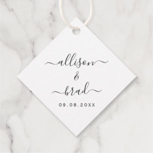 Moderne und elegante Hochzeitstipps für Geschenkar Geschenkanhänger