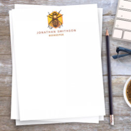 Moderne und elegante Honey Bee Personalisierte Bie Briefbogen