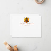 Moderne und elegante Honey Bee Personalisierte Bie Mitteilungskarte (Vorderseite/Rückseite Beispiel)