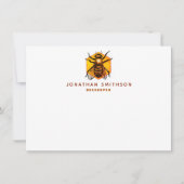 Moderne und elegante Honey Bee Personalisierte Bie Mitteilungskarte (Vorderseite)