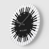 Moderne und elegante Klaviertasten mit individuell Große Wanduhr (Winkel)
