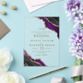 Moderne und elegante Marmorhochzeit Acryleinladungen (In Situ (Hochzeit))