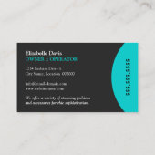 Moderne und elegante Mode Visitenkarte (Rückseite)