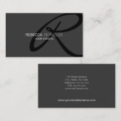 Moderne und elegante Monogramm-Vorlage Visitenkarte (Vorne/Hinten)