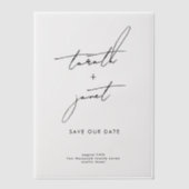 Moderne und elegante Namen rettete unser Datum Pergament Einladungen (Vorderseite)