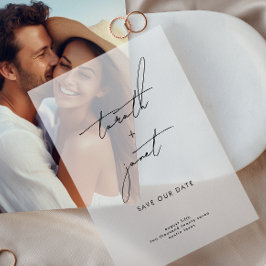 Moderne und elegante Namen rettete unser Datum Pergament Einladungen