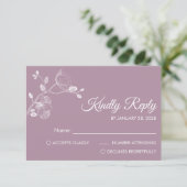 Moderne und elegante Orchideen minimalistisch RSVP Karte (Stehend Vorderseite)