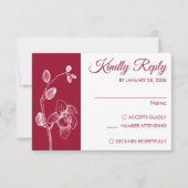 Moderne und elegante Orchideen minimalistisch RSVP Karte (Vorderseite)