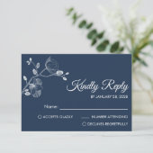 Moderne und elegante Orchideen minimalistisch RSVP Karte (Stehend Vorderseite)