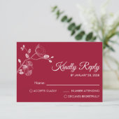 Moderne und elegante Orchideen minimalistisch RSVP Karte (Stehend Vorderseite)