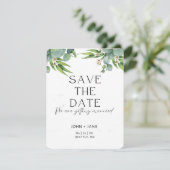 Moderne und elegante Save the Date-Karte Date (Stehend Vorderseite)