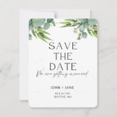 Moderne und elegante Save the Date-Karte Date (Vorderseite)