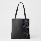 Moderne und elegante Schwarz-weiße Blume Tasche (Vorderseite)