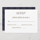 Moderne und elegante SCRIP SCRIVP-Karte Goldene Pu Einladung (Vorne/Hinten)