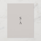 Moderne und elegante Script- und Monogram-Hochzeit Begleitkarte (Rückseite)