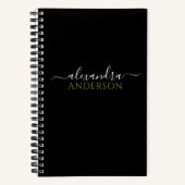 Moderne und elegante Skriptbezeichnung Notizblock (Vorderseite)