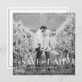 Moderne und elegante Square Wedding Save The Date (Vorne/Hinten)