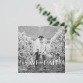 Moderne und elegante Square Wedding Save The Date (Stehend Vorderseite)