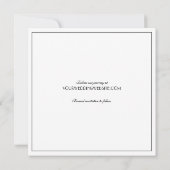 Moderne und elegante Square Wedding Save The Date (Rückseite)