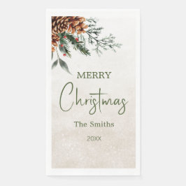 Moderne und elegante Tannenzapfen Serviette