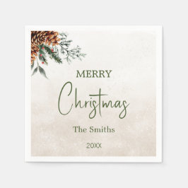 Moderne und elegante Tannenzapfen Serviette