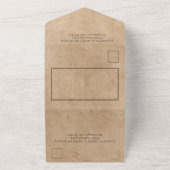 Moderne und elegante Typografie Rustikale Hochzeit All In One Einladung (Außenbereich)