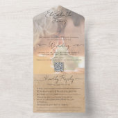 Moderne und elegante Typografie Rustikale Hochzeit All In One Einladung (Innen Boden)