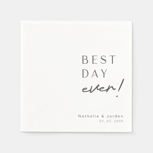 Moderne und elegante Typografie Serviette (Vorderseite)