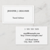 Moderne und elegante Visitenkarte für Reiseberater (Vorne/Hinten)