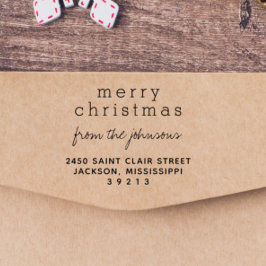 Moderne und elegante Weihnachtsgrüße Familie Gummistempel